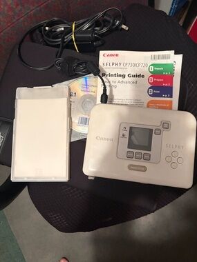 Canon SELPHY Compact Photo Printer in White and Black Accents